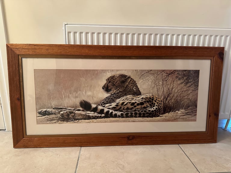 image for Large quality leopard pictures with copper mounted frame