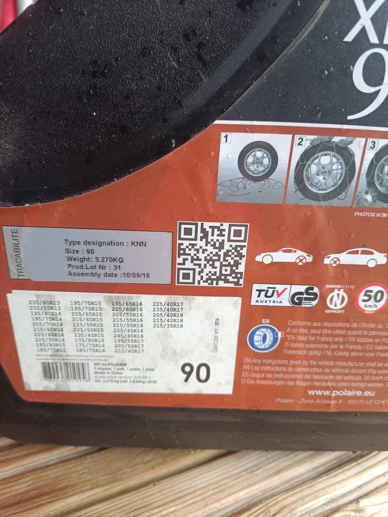 Car Snow Chains  3 sets