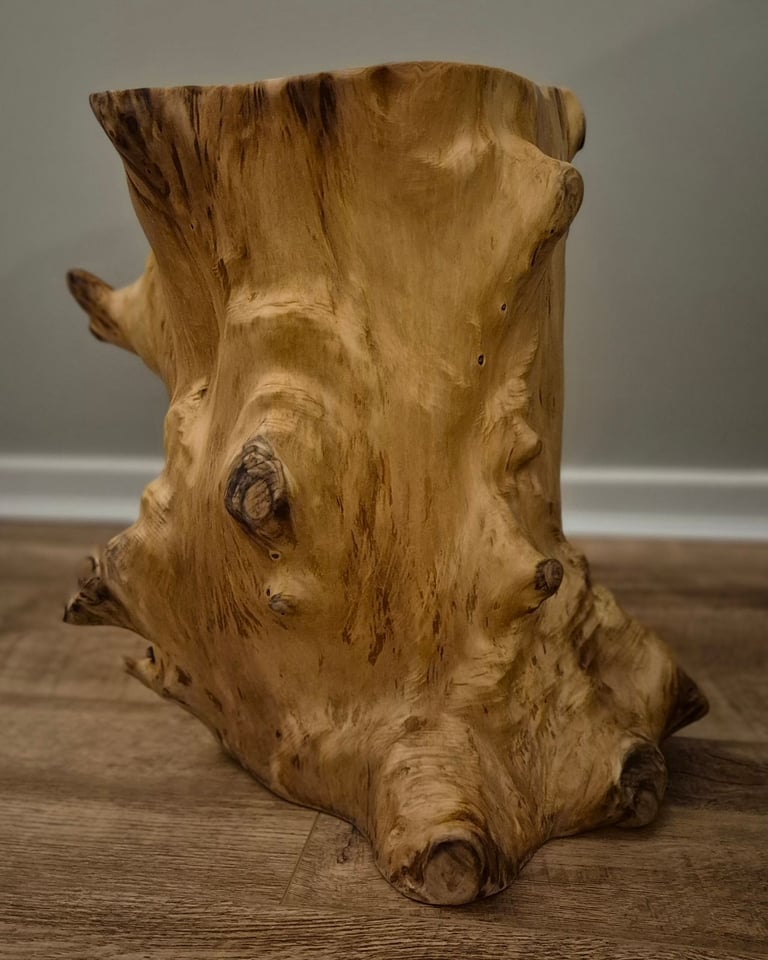 Rustic handmade Live Edge Furniture: Bespoke Sustainable Design, end table. 