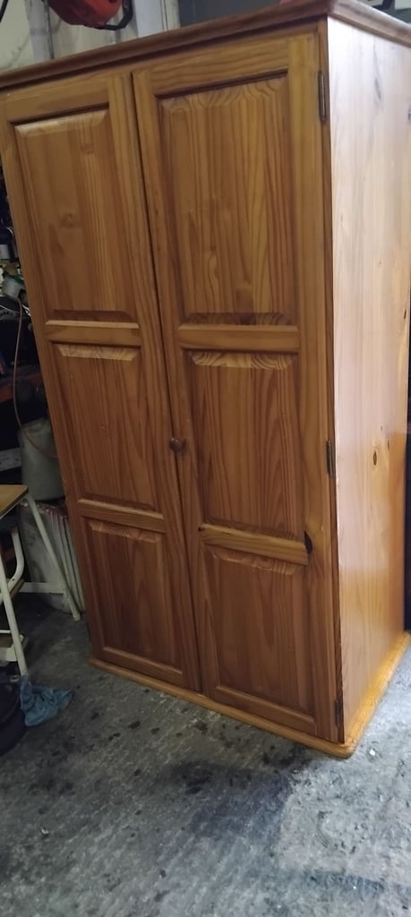 Antique pine wardrobe