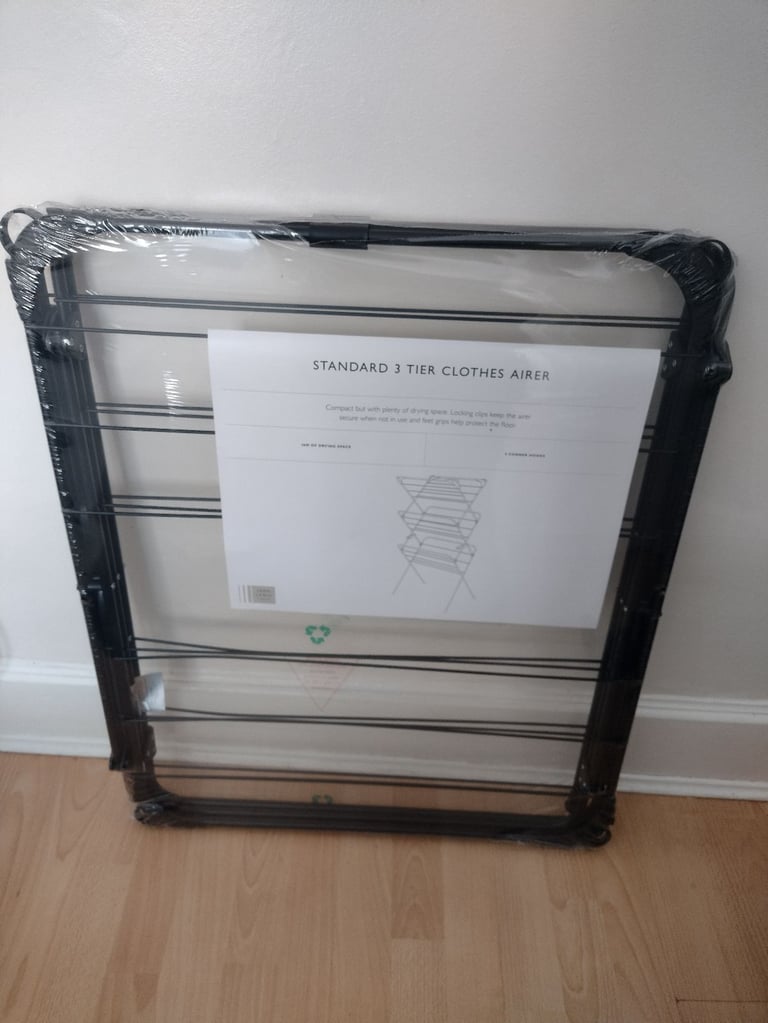 image for Brand new Black John Lewis 3 Tier Indoor Clothes airer