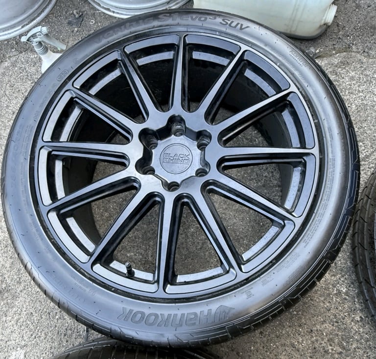 EX DISPLAY 22” Black Rhino Wass 6x139.7 Matte Black 285/40/22 HANKOOK 6-7mm