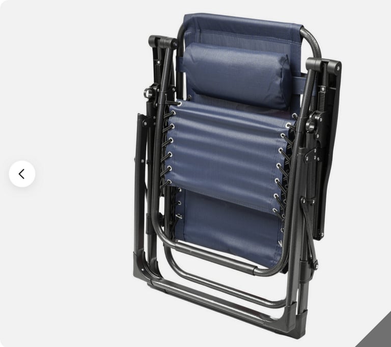 Zero Gravity Chair Reclining Sun Lounger Garden Folding Adjustable -blue- NEW in open box🔵