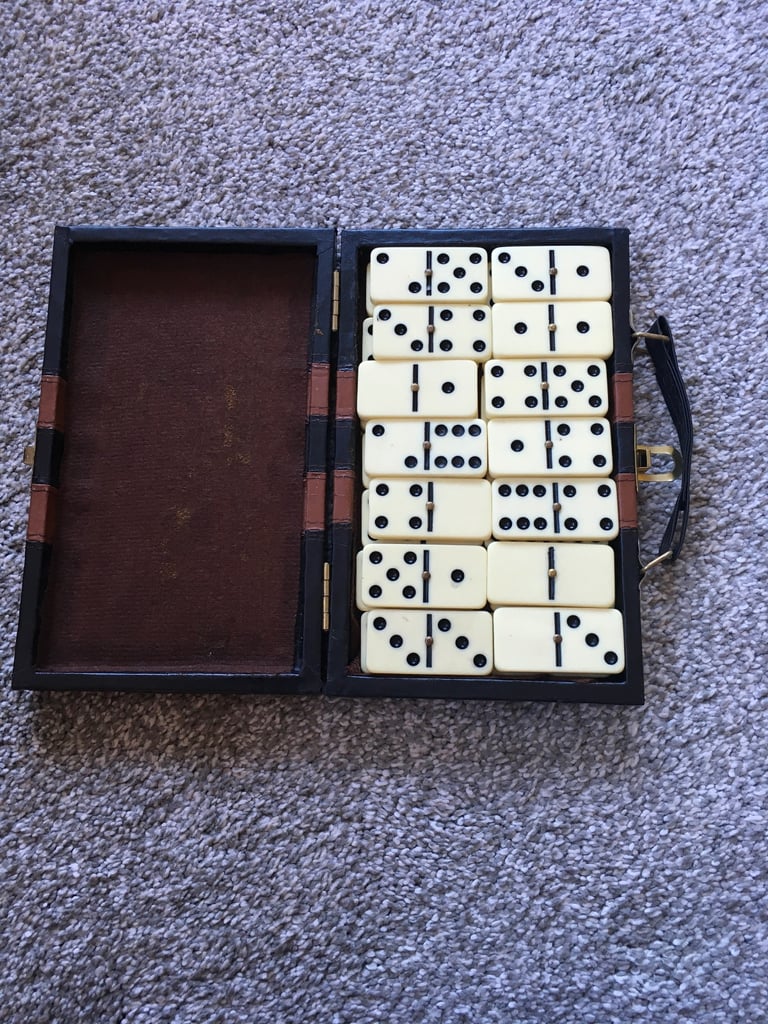 Vintage dominoes set. 