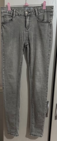 Jeans Wanita Frankie Super Skinny Jeans Size 10 Short Leg, Blue