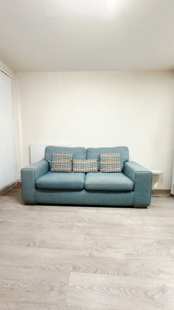 image for 3-Seater Blue Sofa from DFS – Good Condition – (Purchased 2020)