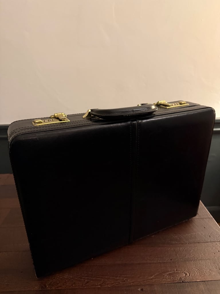 image for Briefcase, black leather