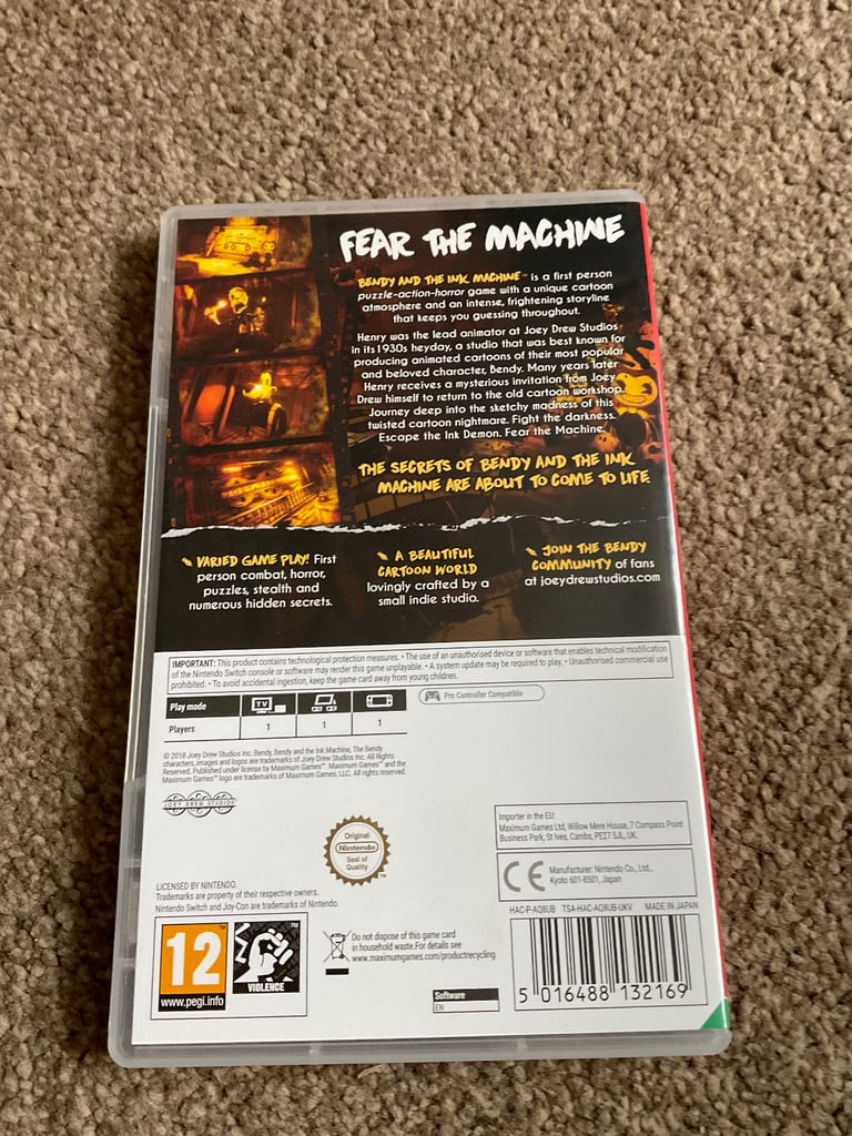 Bendy And The Ink Machine Switch Game