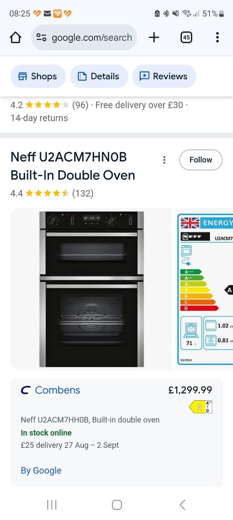 Neff N50 multifunction double electric oven built in 