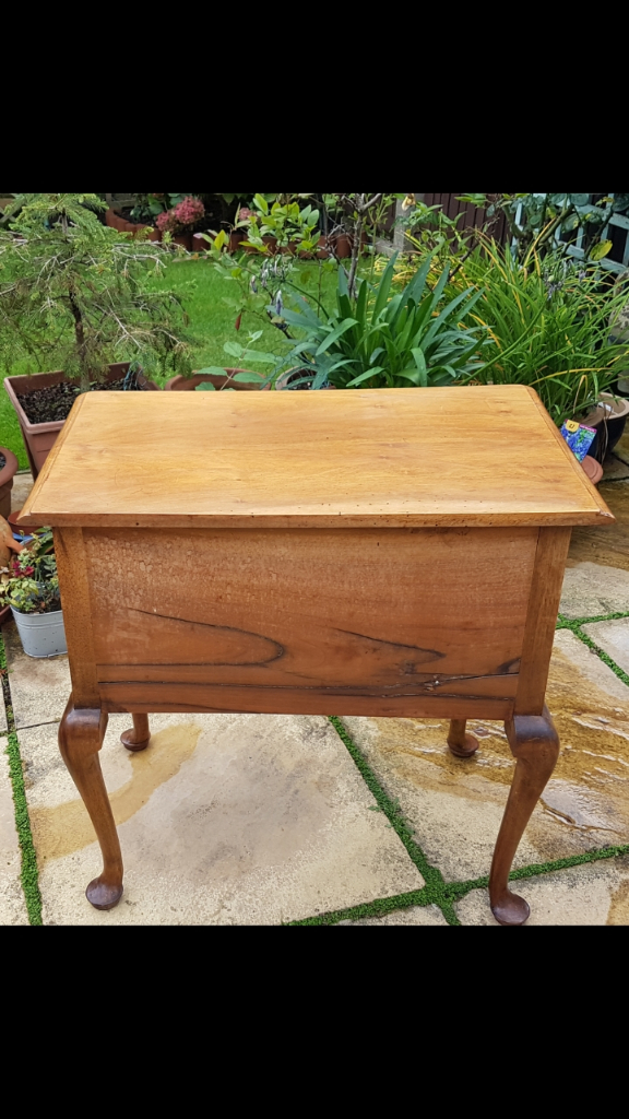 Queen Anne Antique Style Solid Cut Walnut Lowboy