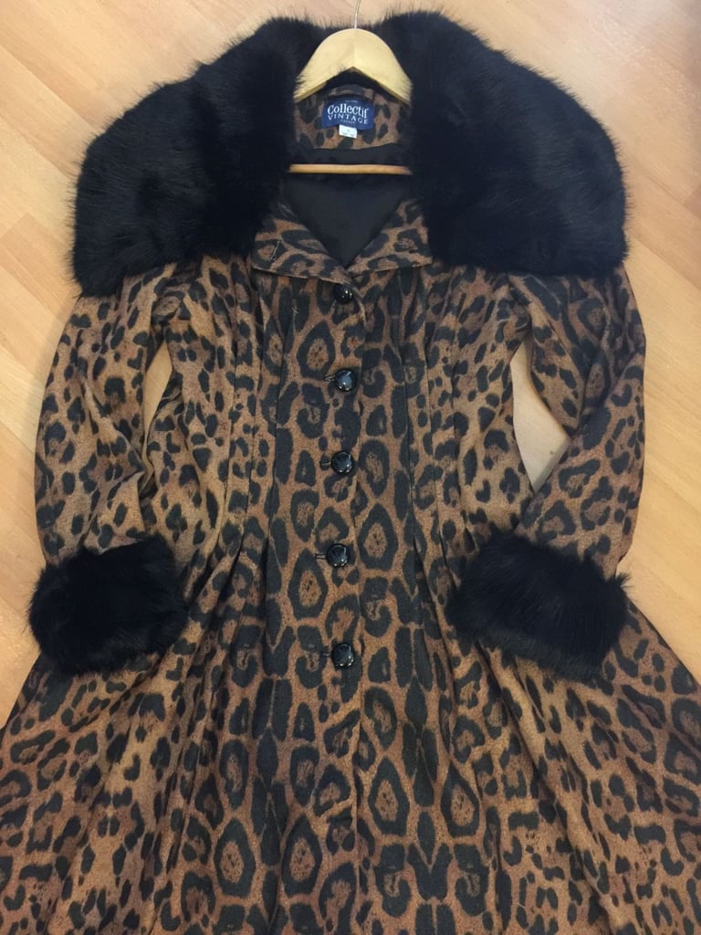 NEW 'COLLECTIF VINTAGE' LEOPARD PRINT FLARE COAT!