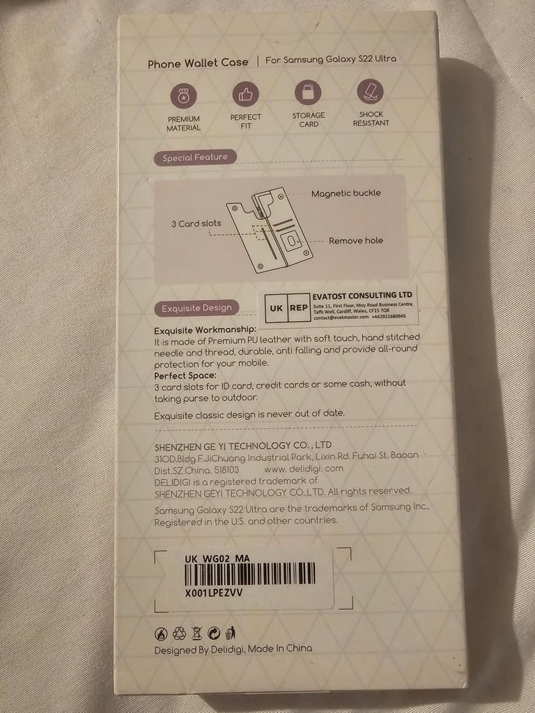 Samsung Galaxy S22/S23 Ultra Wallet Case Leather Floral Shockproof