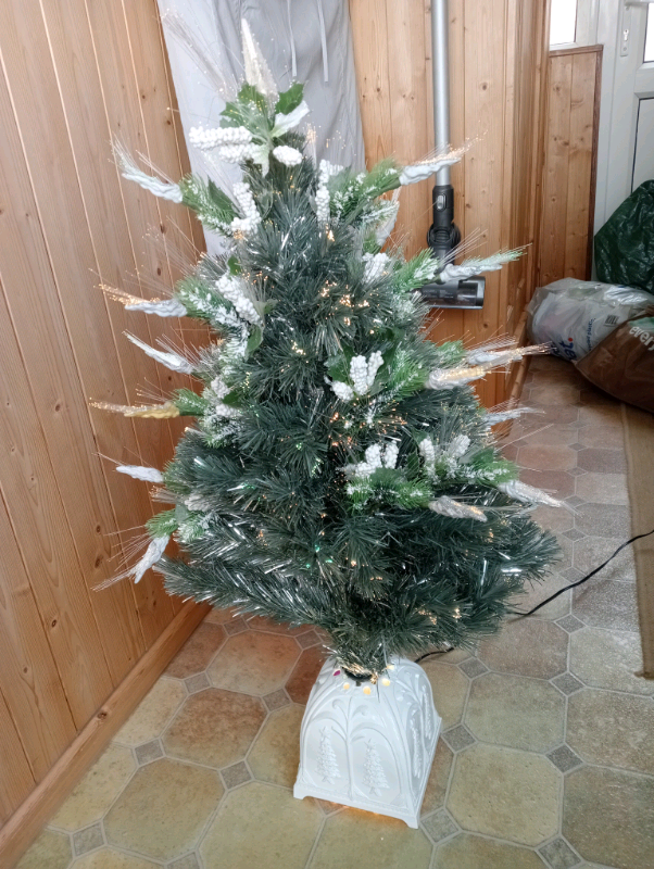 Christmas tree with fibre optic lights in Southampton, Hampshire