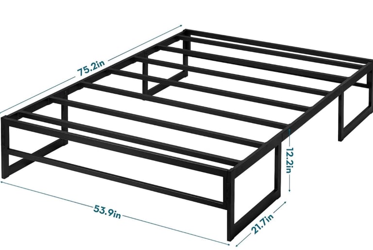 Double Bed Frame Base 31.5cm Metal Platform Mattress Foundation. RRP £65