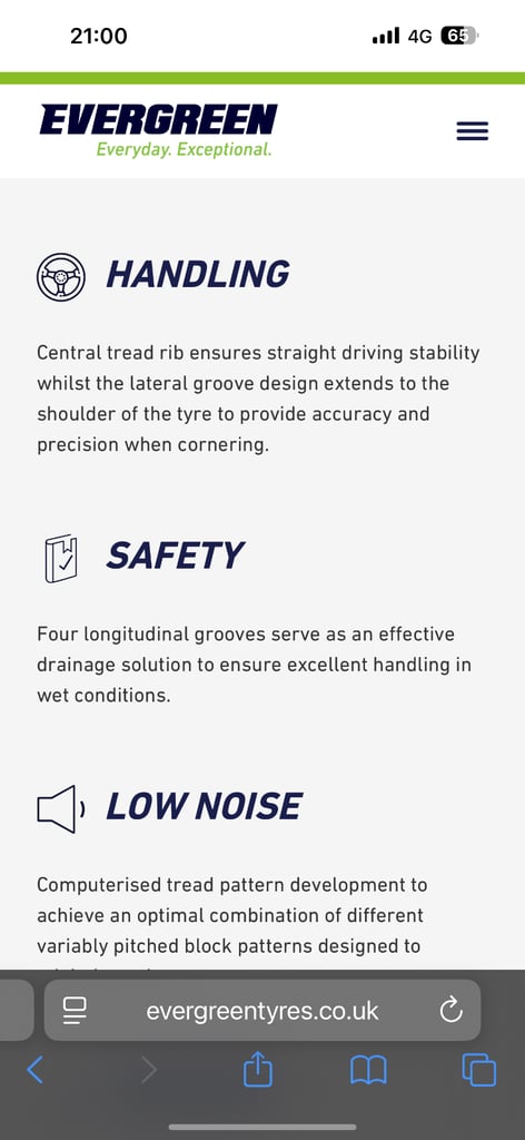 Evergreen EH22 tyre and steel wheel 185/70 R14