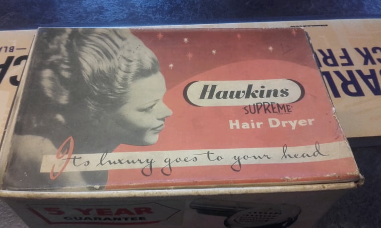 Boxed Hawkins hairdryer from the 1950’s 