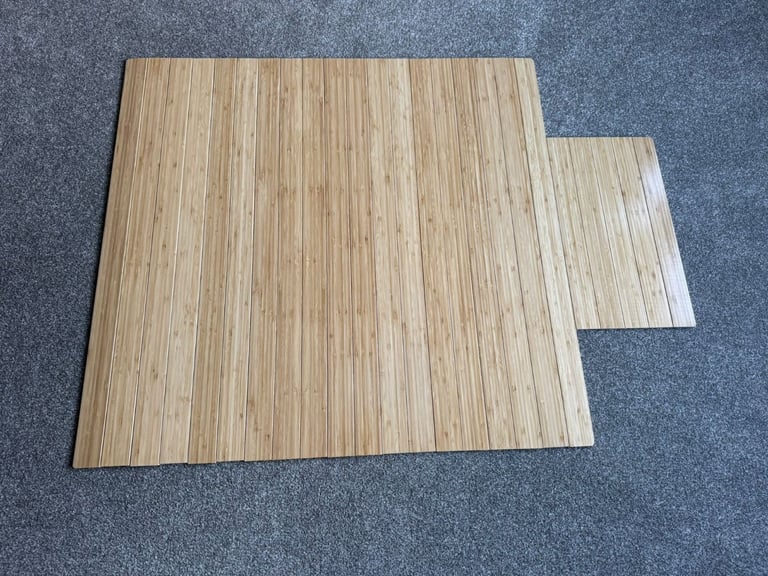 Bamboo office chair mat 