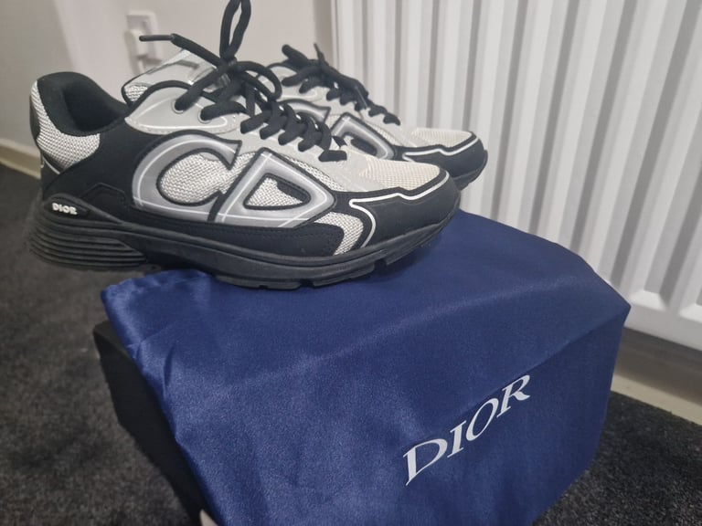 Dior b30 mens trainers in grey and black size 7