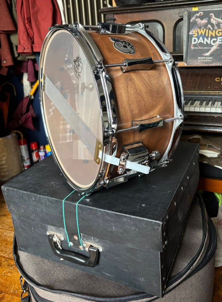 Pork Pie Exotic Walnut 14x7 snare drum 