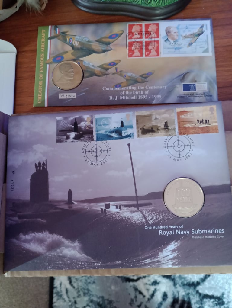 Royal mint specials celebrating hundred years of royal submarines x 2
