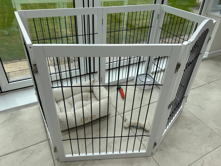 image for White Wood Puppy Pen - Lords & Labs Brand