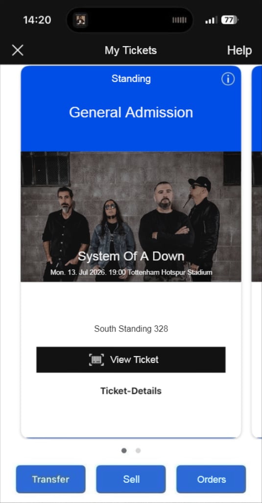 image for Selling System of a down tickets 13.07.2026 London