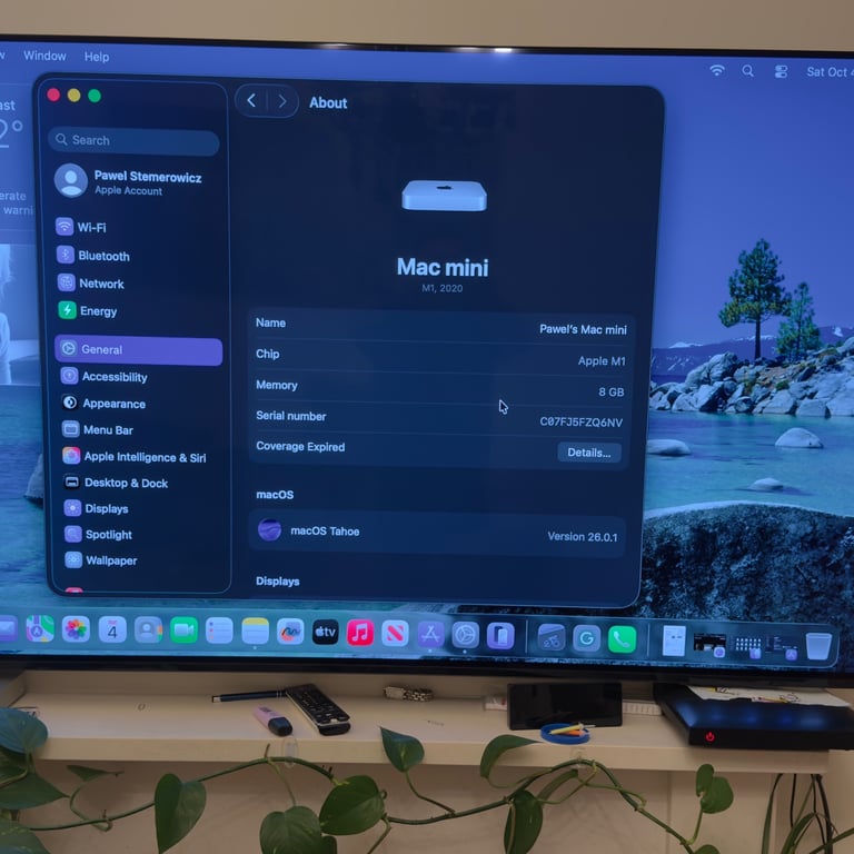 Apple Mac Mini M1 (2020) – 8GB RAM, 256GB SSD, Silver