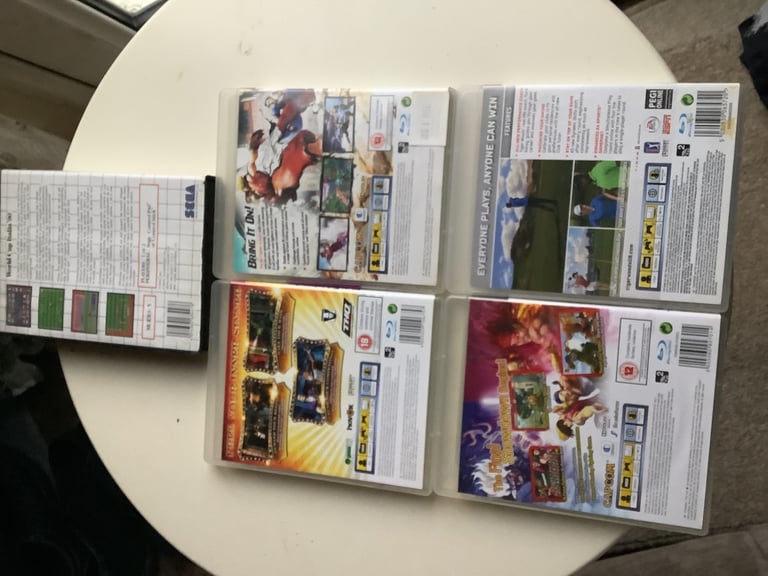PS3 game x 4 and 1x Sega master system