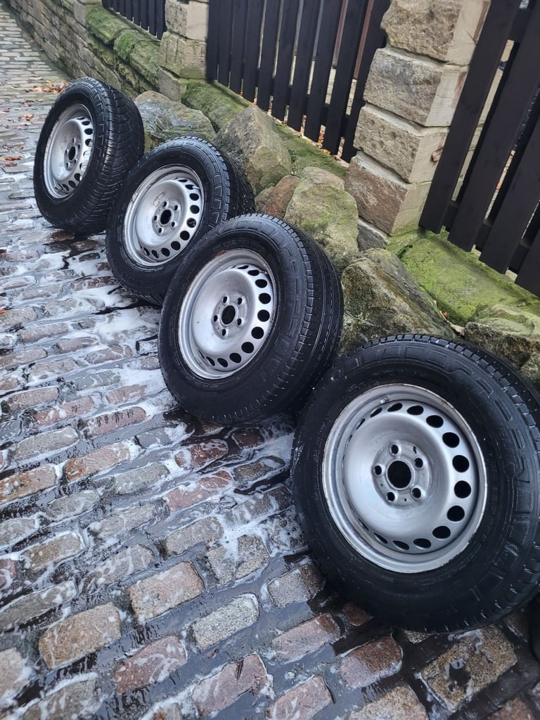 4x mercedes sprinter vw crafter 5 stud wheels with 205 75 16c tyres