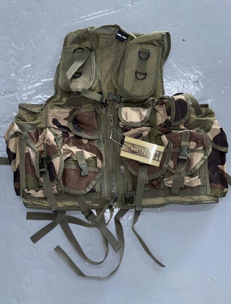 Mil-Tec 9 Pockets Tactical Vest - CCE Camo