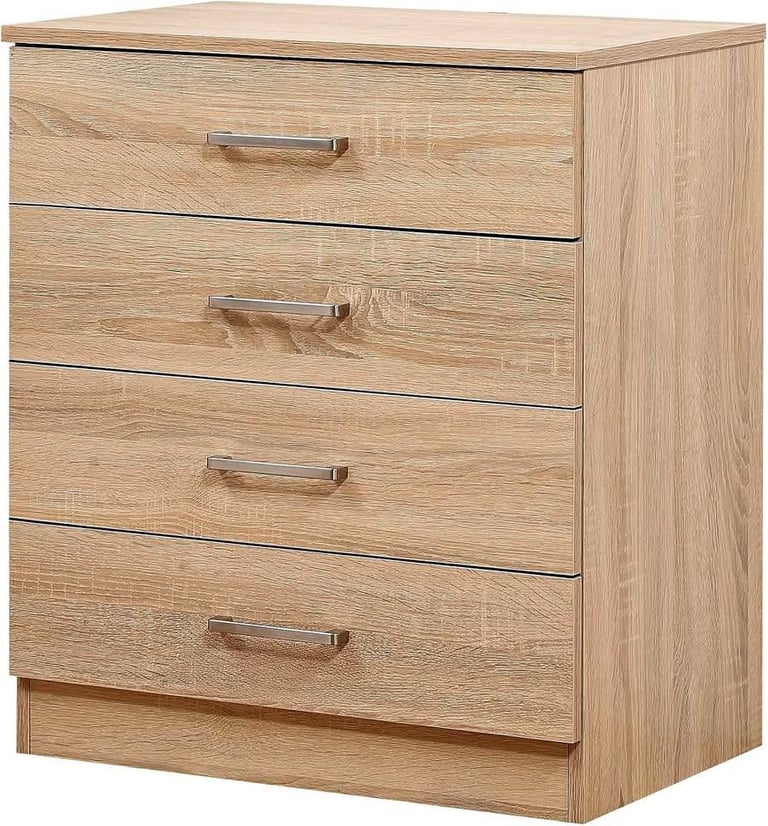 SONOMA OAK 4 DRAWER CHEST BEDROOM FURNITURE
