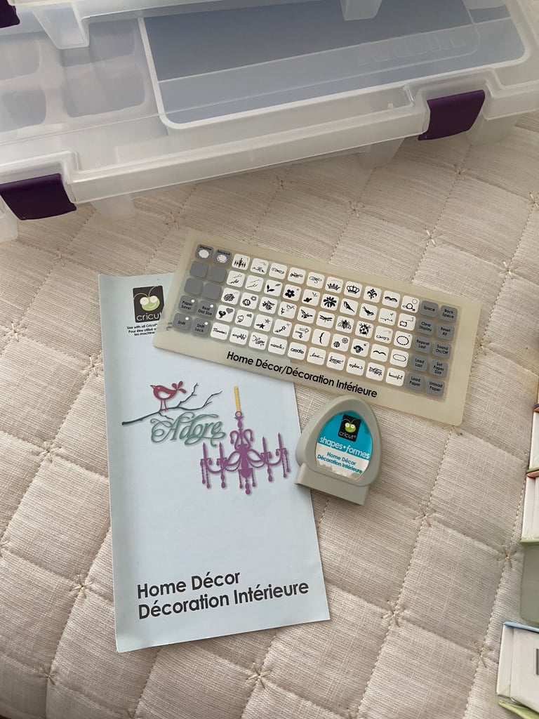 18 cartridges for use with Cricut cutting machine with 2 storage boxes