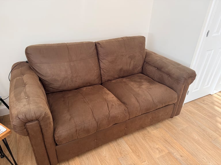 image for 2 Seater Sofa Bed - Leather