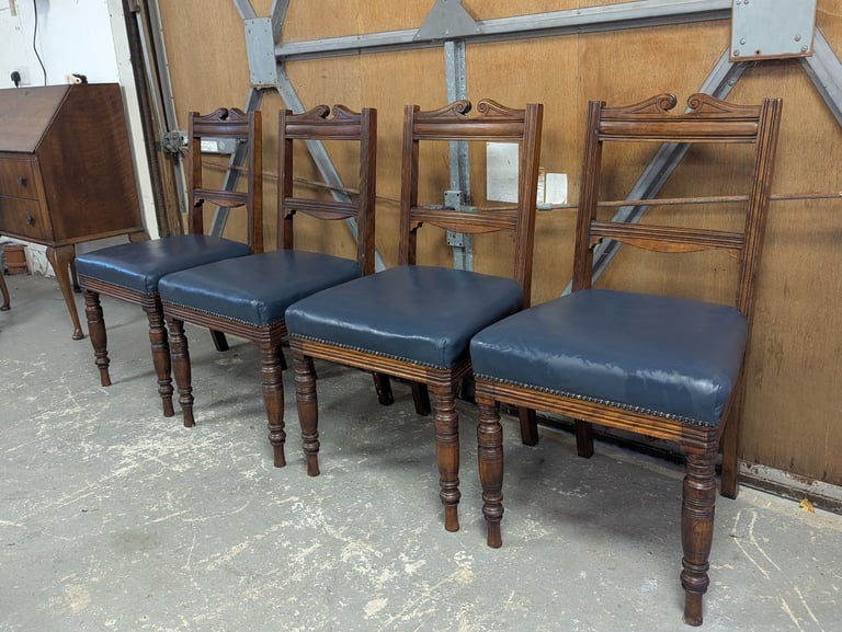 image for 4 wooden dining room chairs