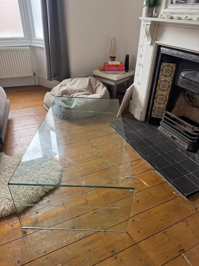 Glass coffee table
