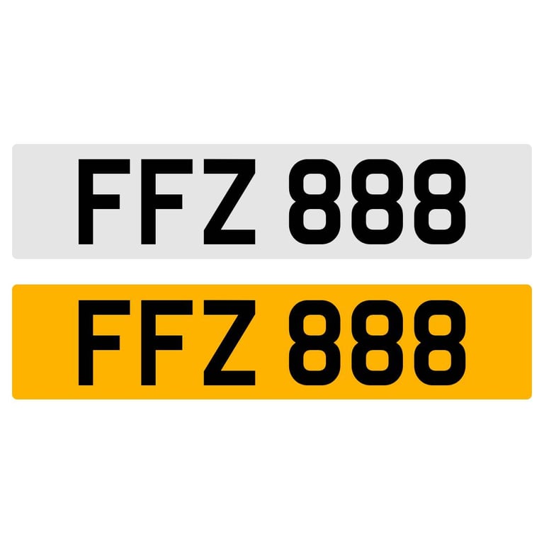 image for FFZ 888 NUMBER PLATE NUMBERPLATE REGISTRATION CHERISHED DATELESS NORTHERN IRISH NI