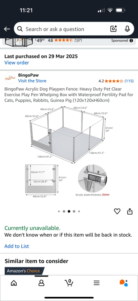 Brand new in box dog play pen 