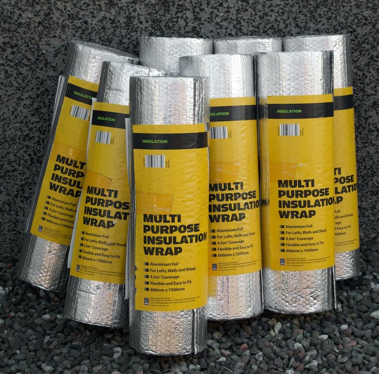 image for 8 Rolls Aluminium Multi-Purpose Bubble Foil Insulation 600mm x 7500mm