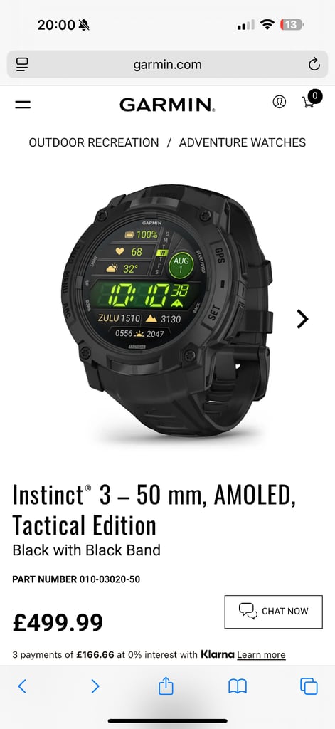image for Garmin Tactical watch 