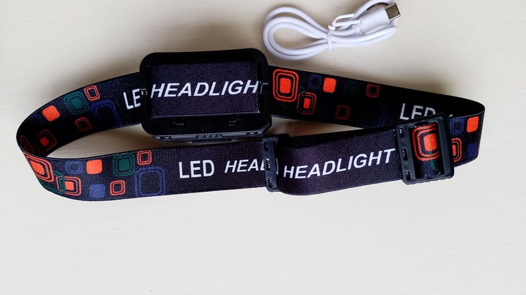 NEW Rechargeable Head Torch, Sensor, 6 Light Modes, Adjustable Angle Tasklight, Camping Fishing