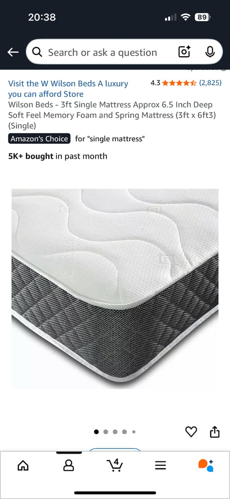 image for Single bed mattress
