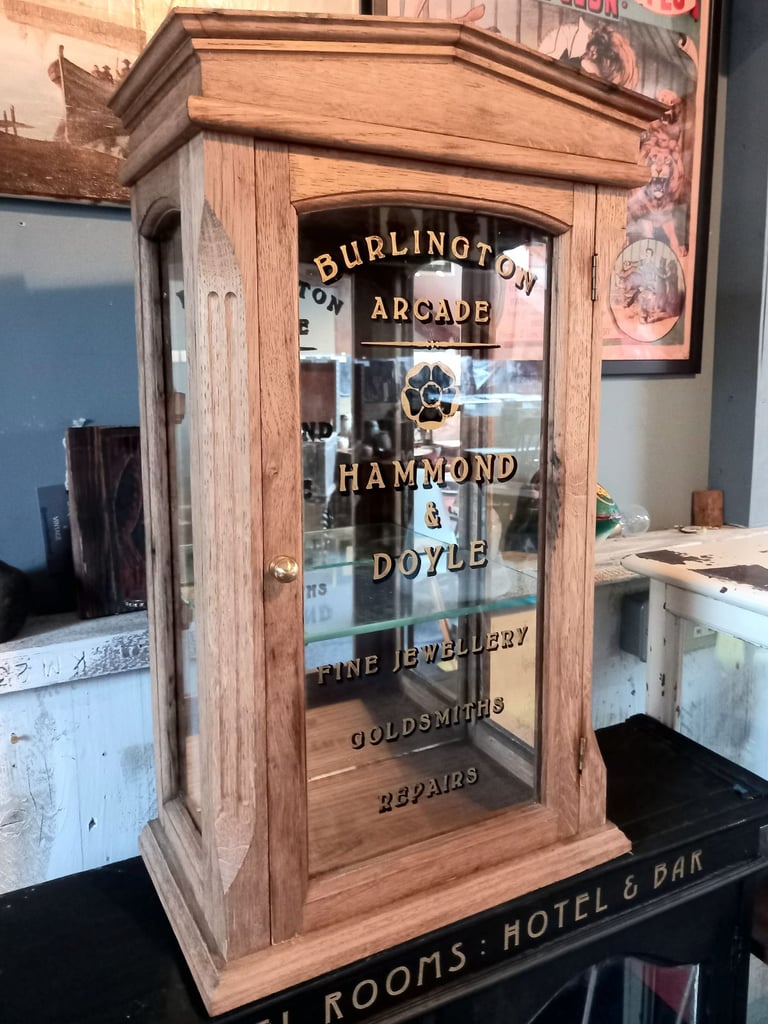 Oak Jewellery Display Cabinet