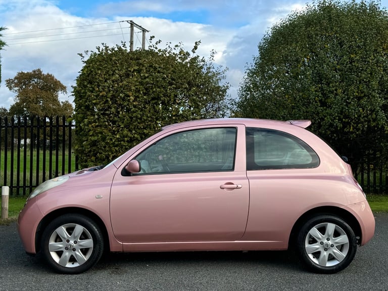 VERY RARE PINK NISSAN MICRA 1.4 PETROL SVE, WOW 1 LADY OWNER, VERY LOW 67K MILES