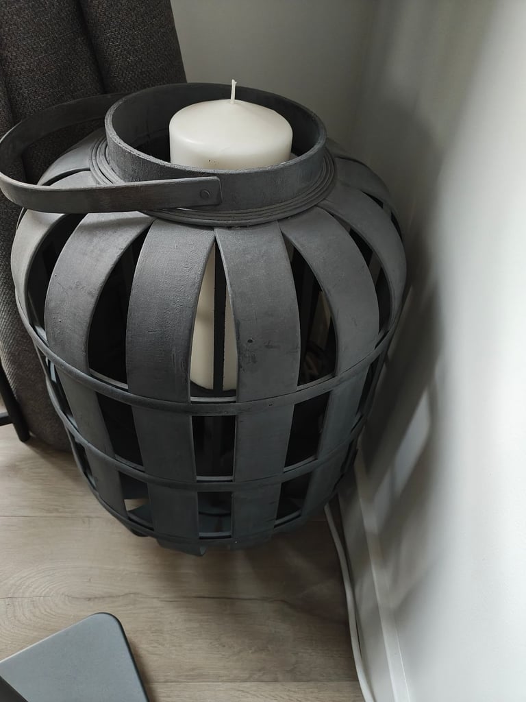 Wooden candle lantern - large