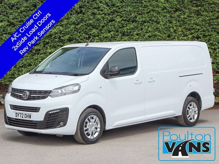 2022 Vauxhall Vivaro 2900 Sportive 1.5 TURBO D 100BHP L2 LONG PANEL VAN, AIR CON, CRUISE, TWIN S ...