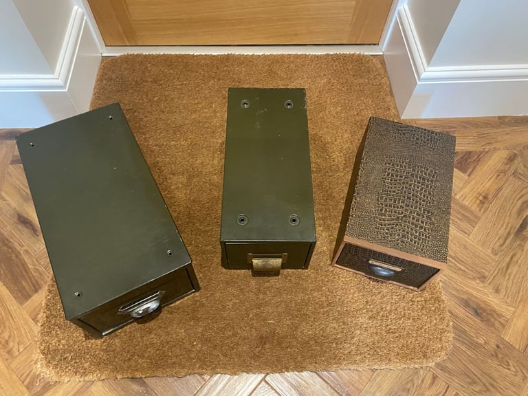 3 x Vintage Postcard Drawers - ideal for storage