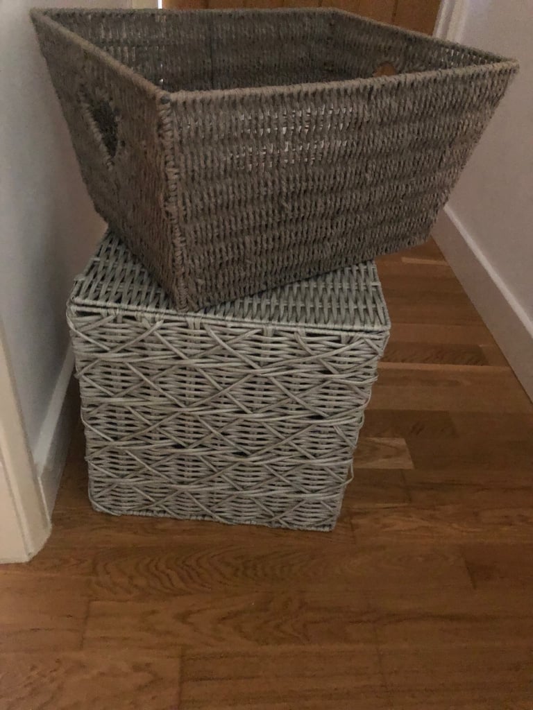 image for Two grey baskets 