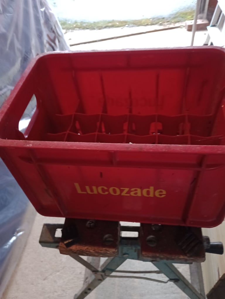 Vintage lucozade plastic crate 
