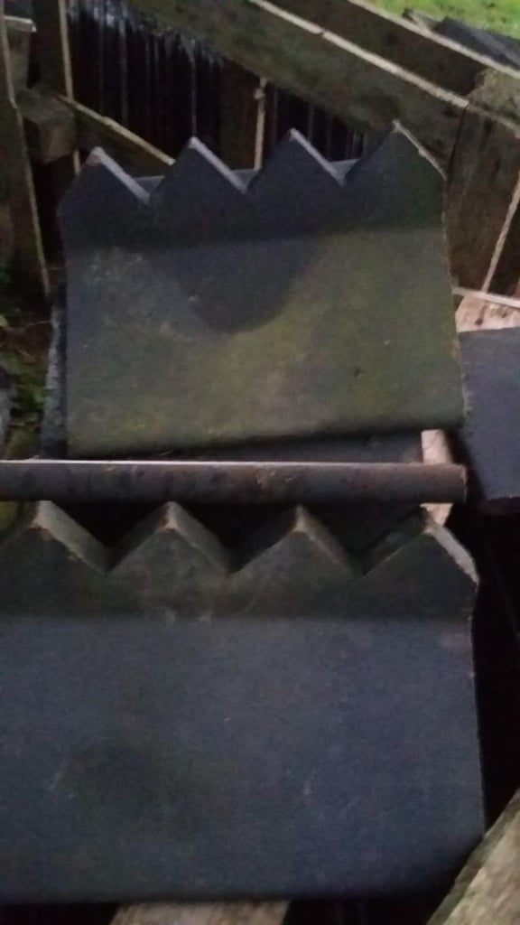 Bangor Blue Slates granite step scill roof ridge floor tiles chimney pot's 