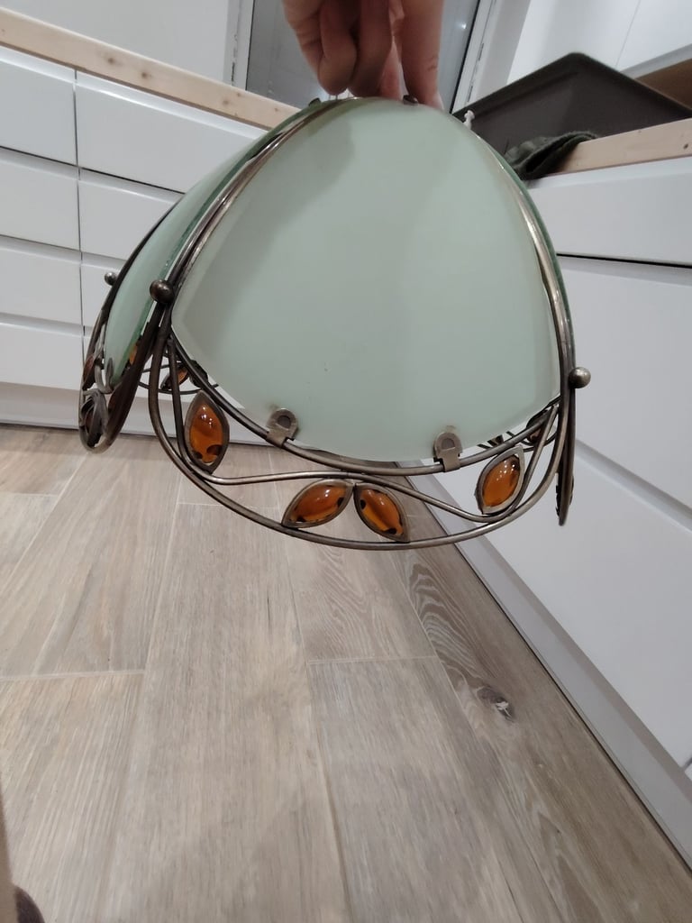 Beautiful Frosted glass lampshade  30 cm diameter